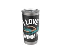 I Love Swimming Passion Statement Stainless Steel Insulated Tumbler