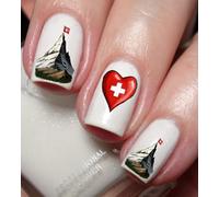 I Love Switzerland Nail Art Decal Sticker