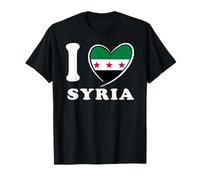 I love Syria Flag Syrian Men Women Kids Girls Boys T-Shirt