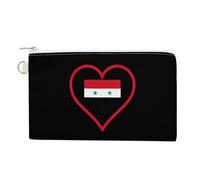 I Love Syrian and Heart Coin Purse Fashion Canvas Pouch Portable Wallet Makeup Bag for Men Women