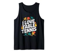 I Love Table Tennis Enthusiast Fun Tank Top