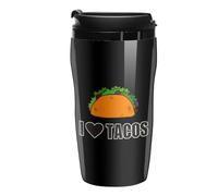 I Love Tacos Coffee Cup Travel Mug with Leakproof Lid Double Wall Tumbler Water Bottle 250ml