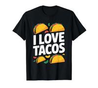 I Love Tacos Design for Foodies Value Graphic T-Shirt, Men, Black, M