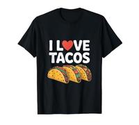 I Love Tacos Graphic Delight Value Graphic T-Shirt, Men, Black, S