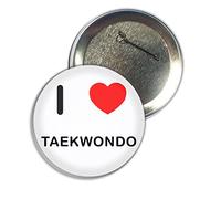 I Love Taekwondo - 25mm Button Badge