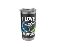 I Love Taekwondo Enthusiast Pride Stainless Steel Insulated Tumbler
