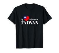 I Love Taiwan Flag Taiwanese Taiwan Pride ROC Taipei Heart T-Shirt