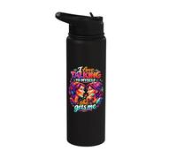I Love Talking to Myself She Gets Me Funny Self Talk Stainless Steel Insulated Water Bottle
