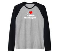 I Love Tantric Massages - Sexy Masseuse Gift for Couples Raglan Baseball Tee