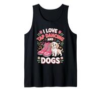 I Love Tap Dancing and Dogs Tap Dancer Tank Top