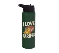 I Love Tariffs Global Trade Humor Stainless Steel Insulated Water Bottle