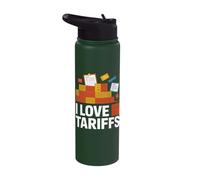 I Love Tariffs Trade Policy Statement Stainless Steel Insulated Water Bottle