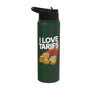 I Love Tariffs Trade Politics Humor Stainless Steel Insulated Water Bottle