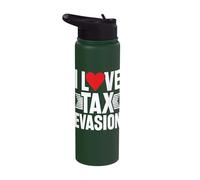 I Love Tax Evasion Stainless Steel Insulated Water Bottle