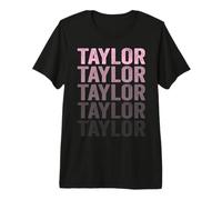 I Love Taylor Retro Groovy Personalized First Name Premium T-Shirt