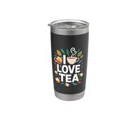 I Love Tea Leafy Cups Aroma Fans Stainless Steel Insulated Tumbler
