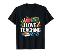 I Love Teaching Chalkboard Glasses Value Graphic T-Shirt