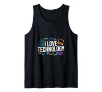 I Love Technology Circuit Board Devices Tank Top