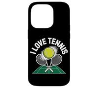 I Love Tennis Racquet Court Enthusiast Case for iPhone 14 Pro