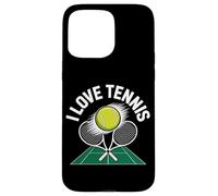 I Love Tennis Racquet Court Enthusiast Case for iPhone 15 Pro Max