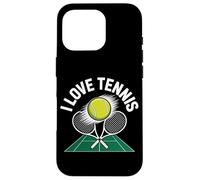 I Love Tennis Racquet Court Enthusiast Case for iPhone 16 Pro