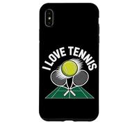 I Love Tennis Racquet Court Enthusiast Case for iPhone XS Max