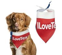 I Love Texas Bandanas for Dogs Triangle Pet Bibs