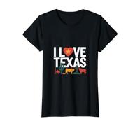 I Love Texas Cactus Cattle Oil Rig Value Graphic T-Shirt