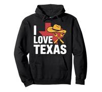 I Love Texas Cowboy Hat Forks Graphic Pullover Hoodie