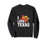 I Love Texas Cowboy Hat Forks Graphic Sweatshirt