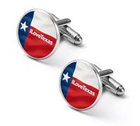 I Love Texas Men's Novelty Cufflinks Alloy Tuxedo Shirt Studs Cuff Links Lightweight Jewelry Gift