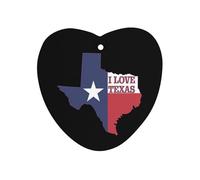 I Love Texas Texan Flag Cute Car Air Fresheners Long Lasting Scent Car Mirror Hanging Scented Cards Tablets Love form