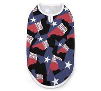 I Love Texas Texan Flag Cute Dog Shirt Sleeveless Soft Breathable Pet Apparel Tank Top Summer Cool S