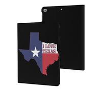 I Love Texas Texan Flag Cute Tablet Case Unisex Slim Hard Protective Cover Compatible with iPad 9th/ 8th/ 7th