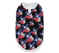 I Love Texas Texan Flag Funny Dog Shirts Sleeveless Pet Tank Top Comfort Pets Clothes Vest for Small Medium Dogs Cat XL
