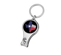I Love Texas Texan Flag Small Fingernail Clipper Metal Sharp Curved Toenail Clippers Cutters with Keychain Men & Women