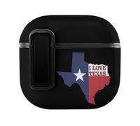 I Love Texas Texan Flag Trendy Bluetooth Earbuds Protector Printed Wireless Earbud Case Covers Compatible with Airpods 4
