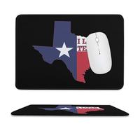 I Love Texas Texan Flag Trendy Gaming Mouse Pad Rubber Base Non-Slip Large Desk Mat Home Office 7.9"x9.4"