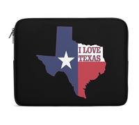 I Love Texas Texan Flag Trendy Laptop Sleeve for Unisex Adult Multi Size Computer Protective Bags Cases 15inch