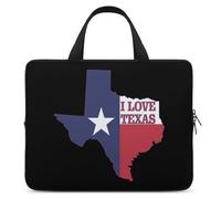 I Love Texas Texan Flag Trendy Laptop Sleeve with Handle Multi Size Portable Computer Protective Bags Cases