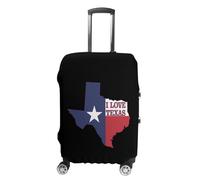 I Love Texas Texan Flag Washable Suitcase Cover Protective Luggage Case Covers Elastic Baggage Protector XL