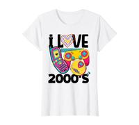 I Love the 2000's Vintage Two-Thousands Retro 00s Value Graphic T-Shirt, Women, White, M