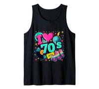 I Love The 70s Retro Cassette Roller Vinyl Disco Nostalgia Tank Top