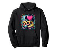 I Love the 70s Retro Cassette Roller Vinyl Disco Party 70s Pullover Hoodie