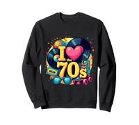 I Love the 70s Retro Cassette Roller Vinyl Funky Party 70s Sweatshirt