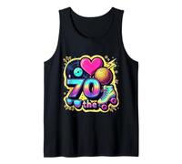 I Love The 70s Retro Cassette Roller Vinyl Funky Party 70s Tank Top