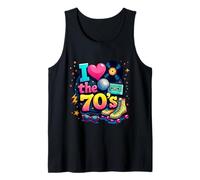 I Love The 70s Retro Cassette Roller Vinyl Funky Party 70s Tank Top