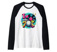 I Love The 70s Retro Cassette Roller Vinyl Nostalgia Vibes Raglan Baseball Tee