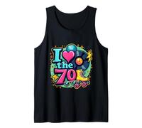 I Love The 70s Retro Cassette Roller Vinyl Nostalgia Vibes Tank Top