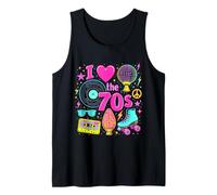 I Love The 70s Retro Cassette Roller Vinyl Nostalgia Vibes Tank Top